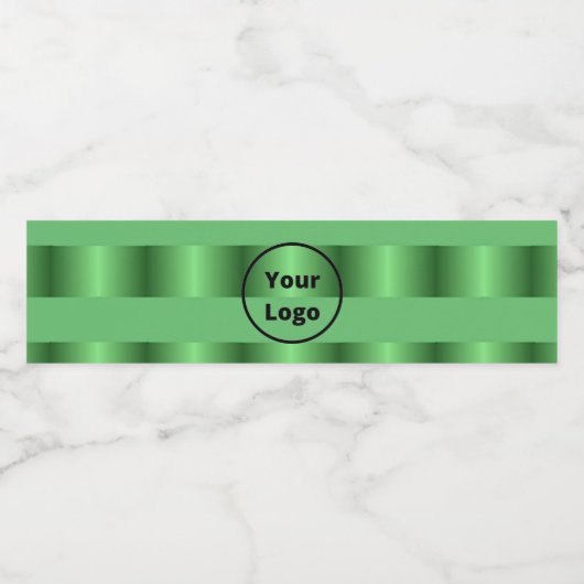 Groen verloop van bedrijfsvoering waterfles etiket (Enkel label)