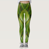 Groen vers bamboeweefsel leggings (Voorkant)
