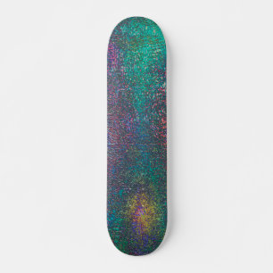 Groen versleten met cyaantoon skateboard