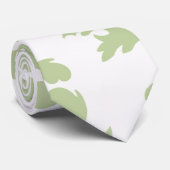 groen vet groot demaspatroon stropdas (Opgerold)