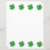 Groen vier blad klaver papier blad (Voorkant / Achterkant)
