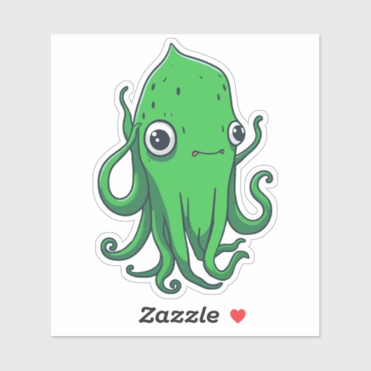 Groen vierkant sticker (Vel)