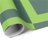 Groen vierkantjes geometrisch cadeaupapier (Rol Hoek)