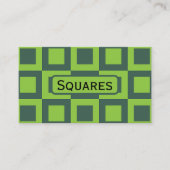 Groen vierkantjes geometrisch visitekaartje (Voorkant)