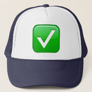 Groen vinkje in vak - Emoji Trucker Pet
