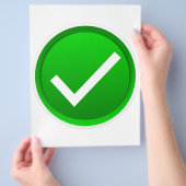 Groen Vinkje Symbool Flyer (Hand)