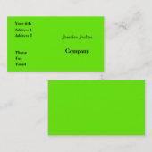 Groen Visitekaartje (Voorkant / Achterkant)