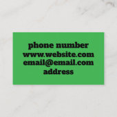 groen visitekaartje (Achterkant)