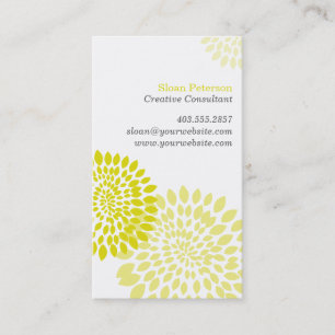 Groen Visitekaartje met Puff Flower