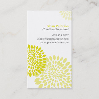 Groen Visitekaartje met Puff Flower