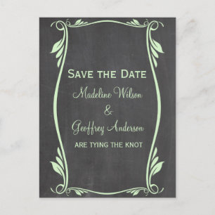 Groen Vlaams Chalkboard sparen het Briefkaart van