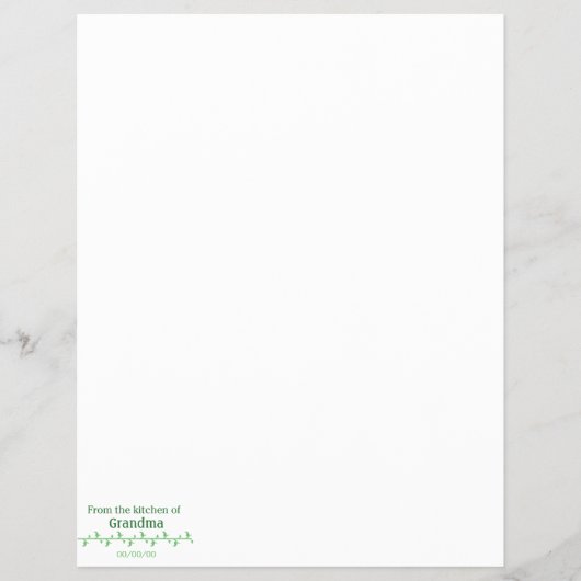 Groen voedseletiket flyer (Voorkant)