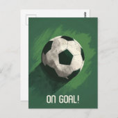 Groen Voetbal Briefkaart (Voorkant / Achterkant)