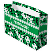 Groen Voetbal Collage | Personaliseren Groot Cadeauzakje (Achterkant Gekanteld)