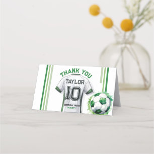 Groen Voetbal Sport Boy Jersey Kinder Dank u Kaart