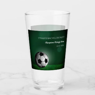 Groen Voetbal Verjaardag / vrijgezellenfeest Glas