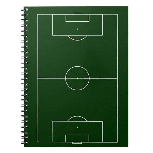 groen voetbalstadion notitieboek (Voorkant)