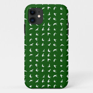 Groen vogelpatroon 1 iPhone 11 hoesje