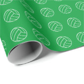 Groen volleybalpatroonpapier cadeaupapier (Rol Hoek)