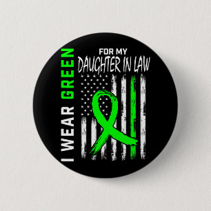Groen voor mijn dochter in de wet Nierziekte Aware Ronde Button 5,7 Cm
