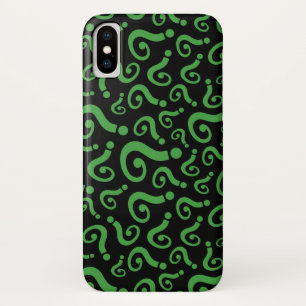 Groen vraagteken iPhone x hoesje
