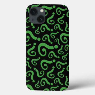 Groen vraagteken iPhone 13 hoesje