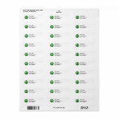 Groen Vredesteken Custom Return Label (Full Sheet)