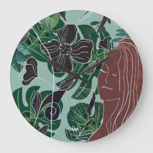 Groen Vrouw, illustratie. Grote Klok