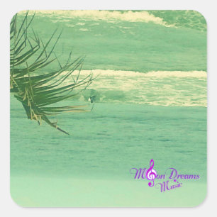 Groen Water Ocean Square Sticker
