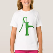 Groen Water Pump Meisjes T-shirt (Voorkant)
