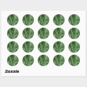 Groen water ronde sticker (Vel)
