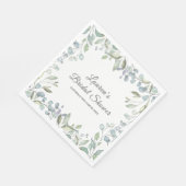 Groen Waterverf Bloemen Vrijgezellenfeest Servet (Hoek)