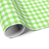 Groen Waterverf gingham-pakpapier Cadeaupapier (Rol Hoek)
