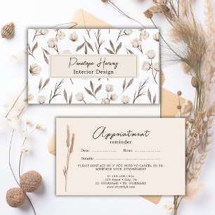 Groen Waterverf Modern Roze Afspraakkaart Visitekaartje