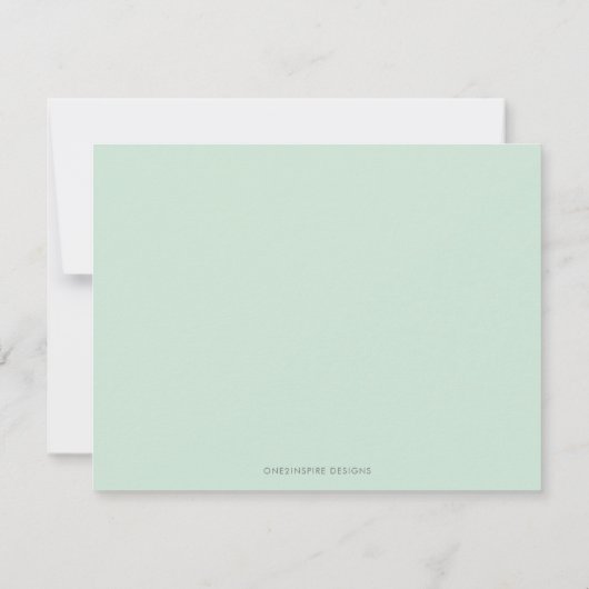 Groen Waterverf Religieus Evenement Dank u Bedankkaart (Achterkant)