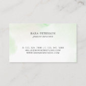 Groen Waterverf Wassen minimaal Logo Visitekaartje (Achterkant)