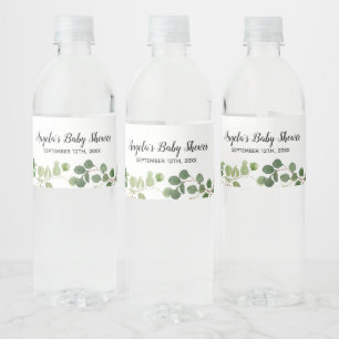 groen Waterverf waterflesetiket Waterfles Etiket