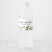 groen Waterverf waterflesetiket Waterfles Etiket (Voorkant)