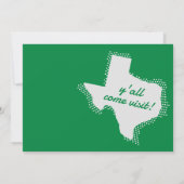 Groen We hebben verhuisd - Dotted Texas Moving Aankondiging (Achterkant)