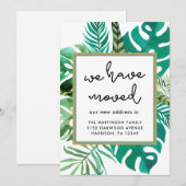 Groen We hebben verplaatst Bewegende Aankondiging  (Voorkant / Achterkant)