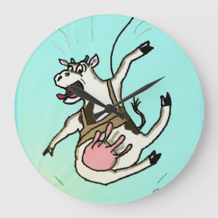 Groen Weenii "COWABUNGEE!" Wandklok Grote Klok