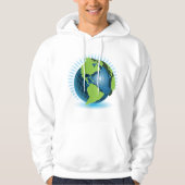 Groen Wereldbol Hoodie (Voorkant)