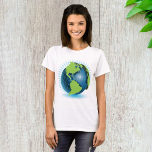Groen Wereldbol T-shirt