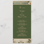 Groen Whimsical Middeleeuws Bos Wedding programma (Voorkant)