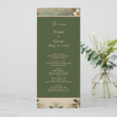 Groen Whimsical Middeleeuws Bos Wedding programma (Staand voorkant)