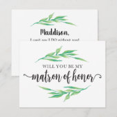 Groen wil je mijn getuige zijn kaart (Voorkant / Achterkant)