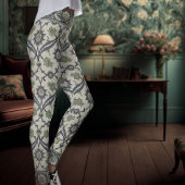 groen William Morris bloemenpatroon Leggings