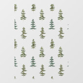 Groen winterboompatroon raamsticker (Vel)