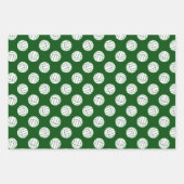 Groen Wit 3 PC Coördinerend Volleybal Inpakpapier Vel (Voorkant 2)