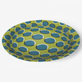 Groen Wit 3D Optisch Effect Document Partij Bord (Gekanteld)